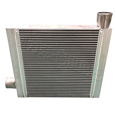 Asymmetric Offset Upper Lower Elbow Horizontal Fin Construction Machinery Cooler Assembly